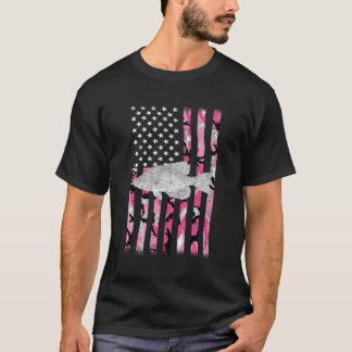 Bandera De Camuflaje Rosa Crappie Camisa De Pesca