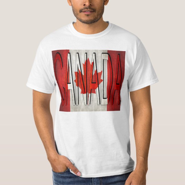 Bandera de Canadá asombrosa camiseta de hoja de ar (Anverso)