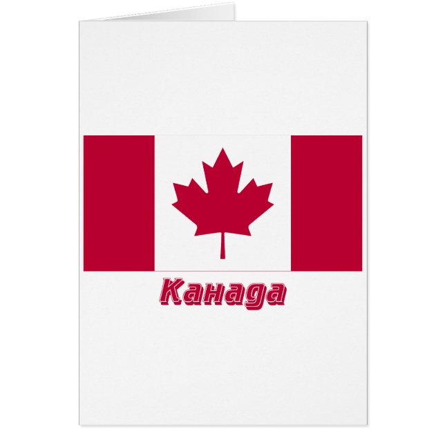 Bandera de Canadá con nombre en ruso (Frente)