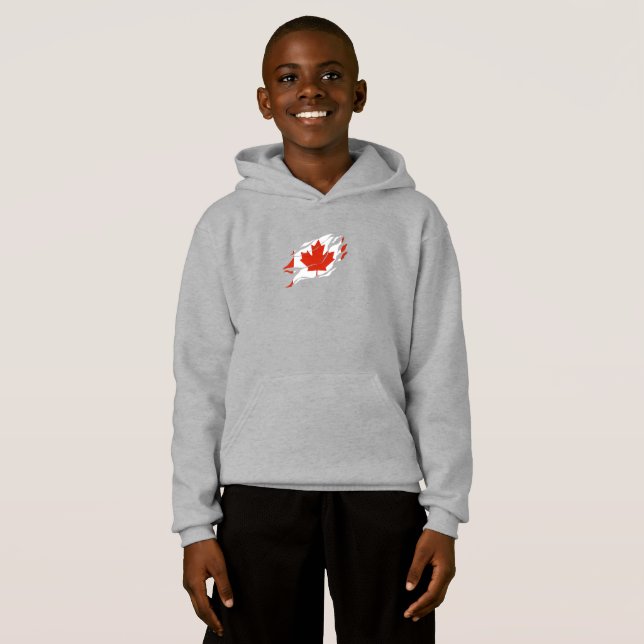 Bandera de CANADÁ dentro de mí, canadiense dentro  (Anverso completo)