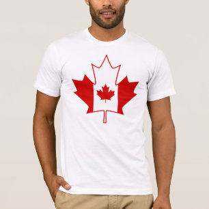 Bandera de Canadá en la hoja de arce - camiseta