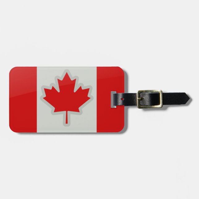 Bandera de Canadá - etiqueta del equipaje (Frente Horizontal)