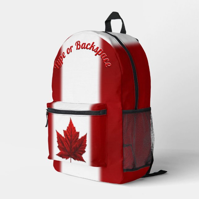 Bandera de Canadá Mochila Personalizado Bolsa de h (Esquina derecha trasera )