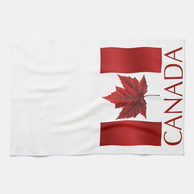 Bandera de Canadá Toalla de recuerdo de té de Cana (Horizontal)
