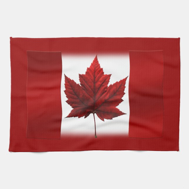 Bandera de Canadá Toalla de recuerdo de té de Cana (Horizontal)