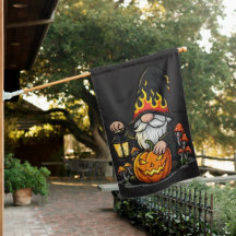 Bandera de casa resistente al clima con gnomo de H