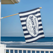 Bandera de caseta de rayas de la casa de playa de