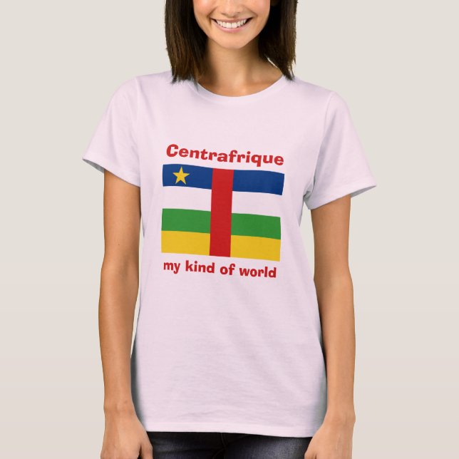 Bandera de Centrafrique + Mapa + Camiseta del (Anverso)