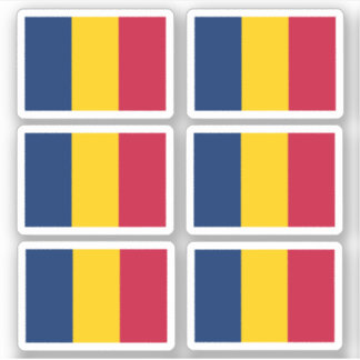 Bandera de Chad - Pegatina de recogida
