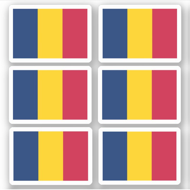 Bandera de Chad - Pegatina de recogida (Anverso)