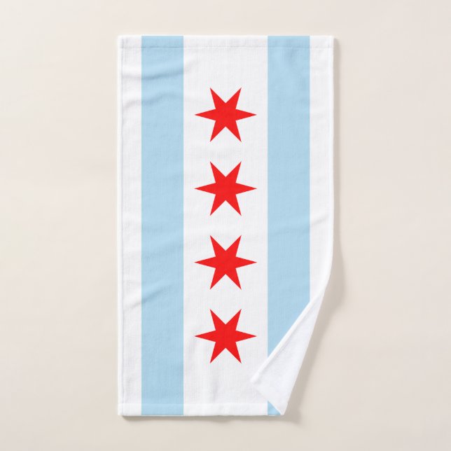Bandera de Chicago, Illinois (Toalla de mano)