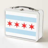 Bandera de Chicago, Illinois Metalizado Lunch Box