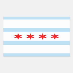 Bandera de Chicago, Pegatina rectangular de Illino
