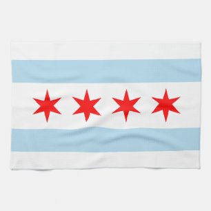 Bandera de Chicago, toalla de cocina de Illinois