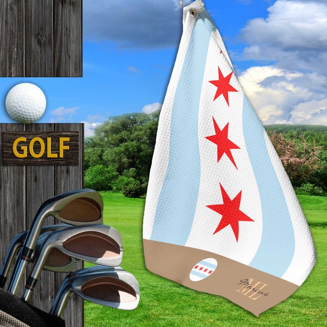 Bandera de Chicago y toalla de golf de Illinois mo (Subido por el creador)