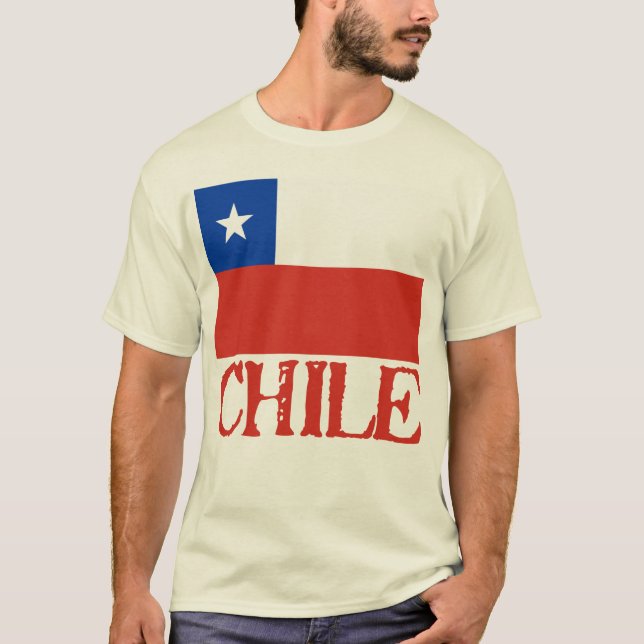 Bandera de Chile con las camisetas conocidas de (Anverso)