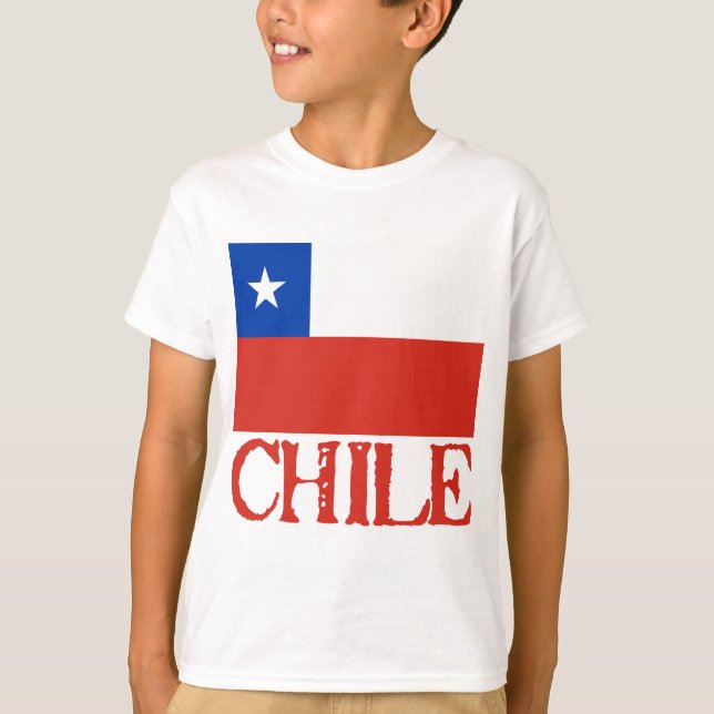 Bandera de Chile con las camisetas conocidas de (Anverso)
