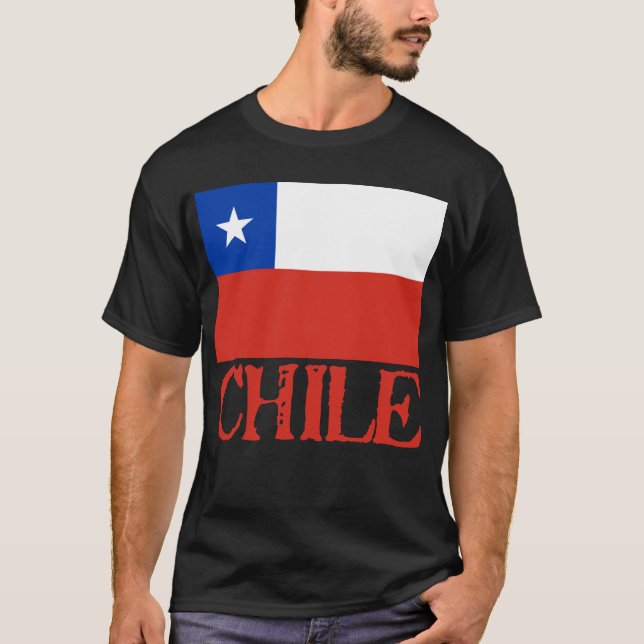 Bandera de Chile con las camisetas conocidas de (Anverso)