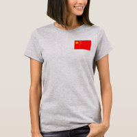 Bandera de China y mapa de camiseta dk