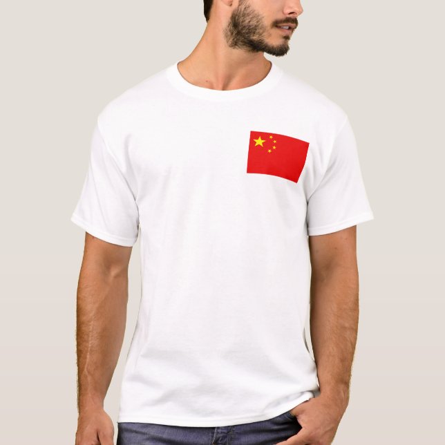 Bandera de China y mapa de camisetas (Anverso)