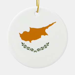 Bandera de Chipre Ornamento cerámico