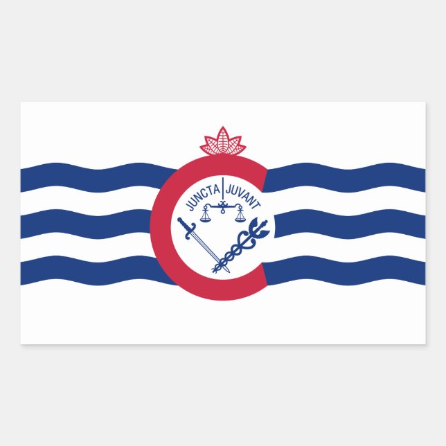 Bandera de Cincinnati, Pegatina rectangular de Ohi (Anverso)