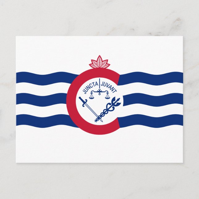 Bandera de Cincinnati, postal de Ohio (Anverso)