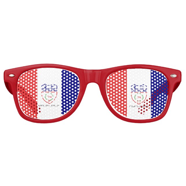 Bandera de Cleveland, gafas de sol Ohio Retro (Anverso)