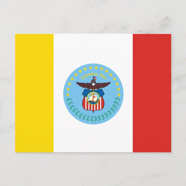 Bandera de Colón, postal de Ohio (Anverso)