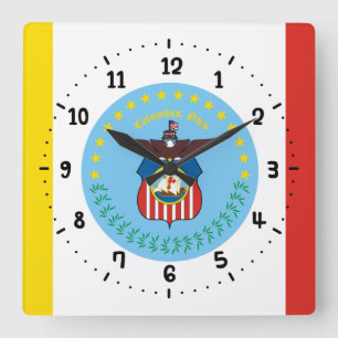 Bandera de Colón, reloj de pared de la plaza Ohio