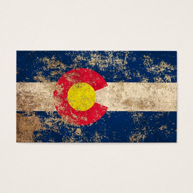 Bandera de Colorado de edad avanzada dura (Frente)