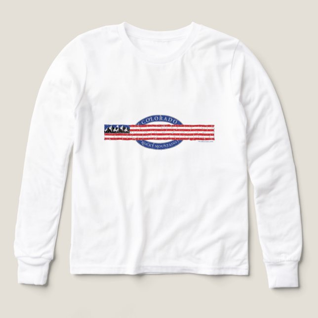 Bandera de Colorado Rocky Mountain Skyline (Diseño frontal)