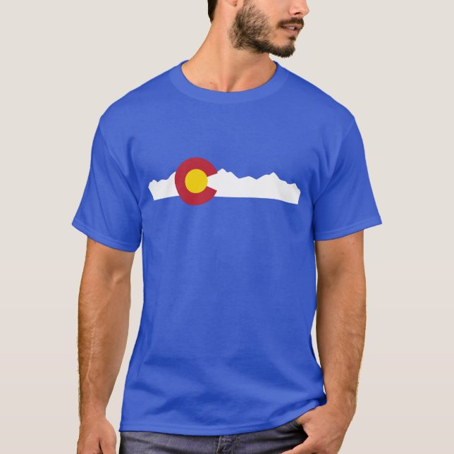 Bandera de Colorado y camisa de las montañas (Anverso)