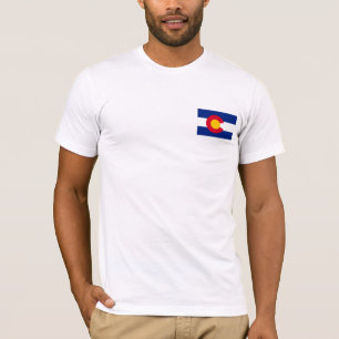 Bandera de Colorado y camisa de las montañas