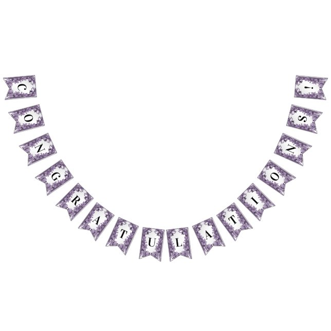 Bandera de conglomerado floral Purple Gemstone (Todo)