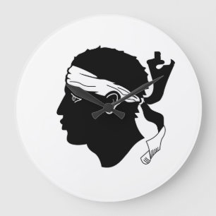 Bandera de Córcega Reloj de pared acrílico