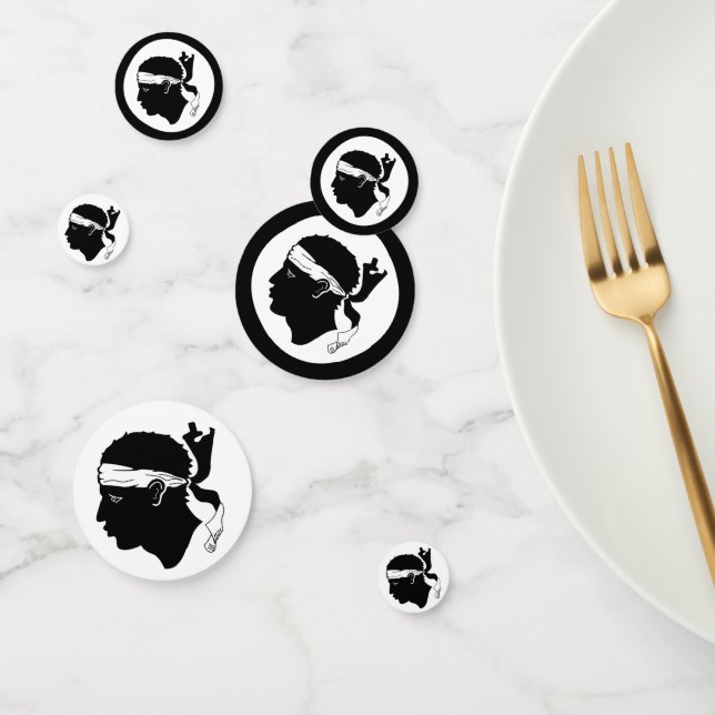 Bandera de Córcega Tabla Confetti (Grupo)