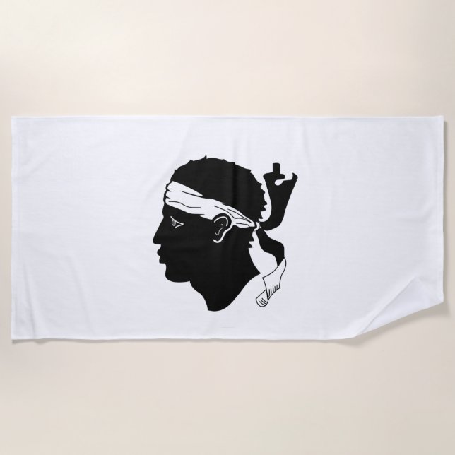 Bandera de Córcega Toalla de playa (Anverso)