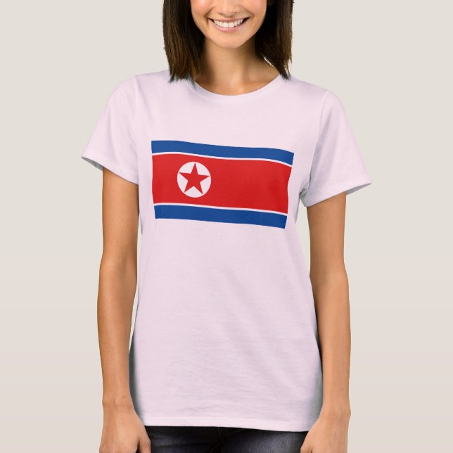 Bandera de Corea del Norte x Mapa camiseta (Anverso)