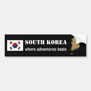 Bandera de Corea del Sur + pegatina de parachoques