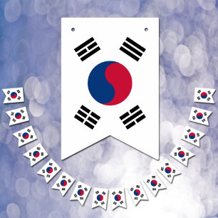 Bandera de Corea y pancartas de Corea del Sur para