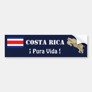 Bandera de Costa Rica y pegatina para el