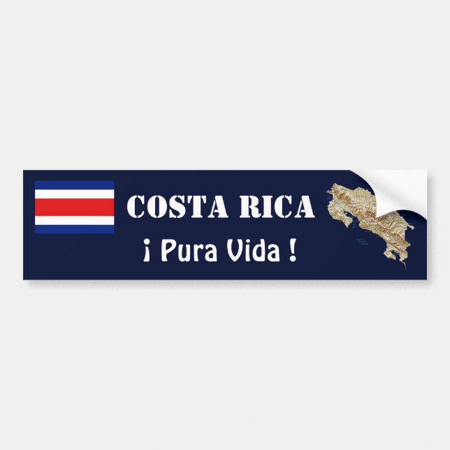 Bandera de Costa Rica y pegatina para el (Frente)