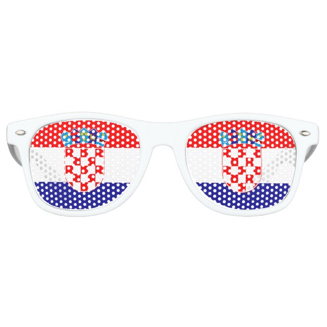 Bandera de Croacia Fiesta sombras gafas de sol (Anverso)