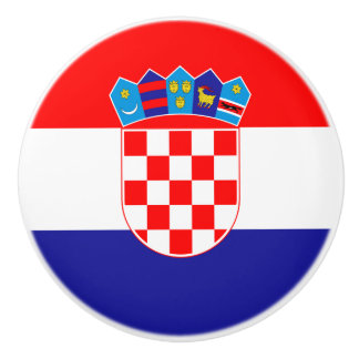 Bandera de Croacia Pomo de Cerámica