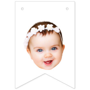 bandera de cumpleaños con foto de Bunting personal