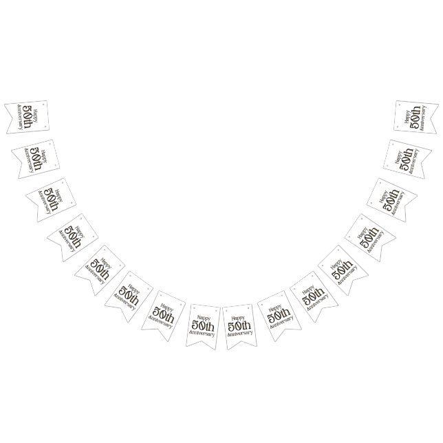 Bandera de Cumpleaños de Aniversario 50 (Todo)