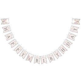 Bandera de cumpleaños 'Nuestra Pequeña Flor Silves