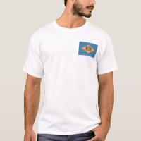 Bandera de Delawarean + Mapa de camiseta