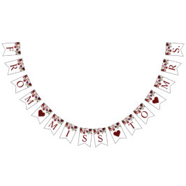 Bandera de Despedida de Soltera Rosa Borgoña